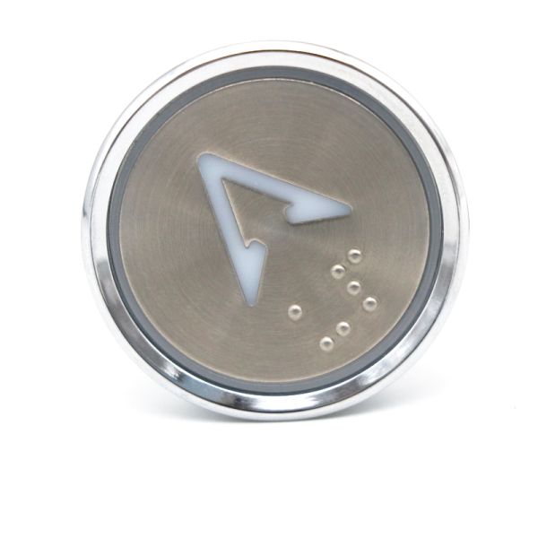 Stainless Steel Touchless Elevator Push Button with DC24V/12V and 35.6mm Cutout for Contactless Lift