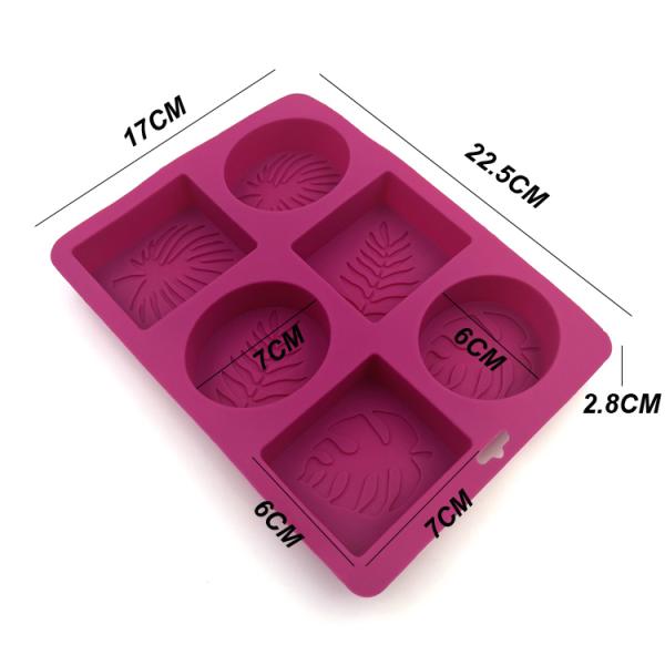 Flexible Tasteless Small Soap Molds Heatproof Lightweight Versatile