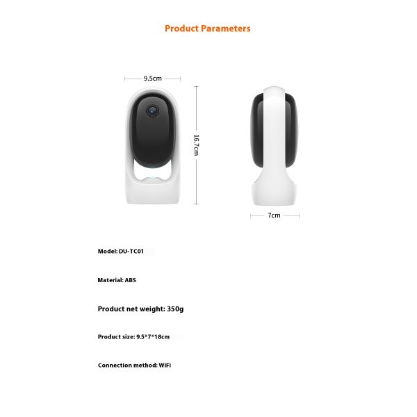 WiFi APP Remote Control Pet Camera Night Vision Motion Detection Alerts Eco-Friendly Flying Discs Interactive Cat Laser Toy