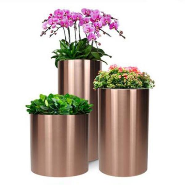 Variety of colors and sizes custom outdoor metal flower pot planter cute