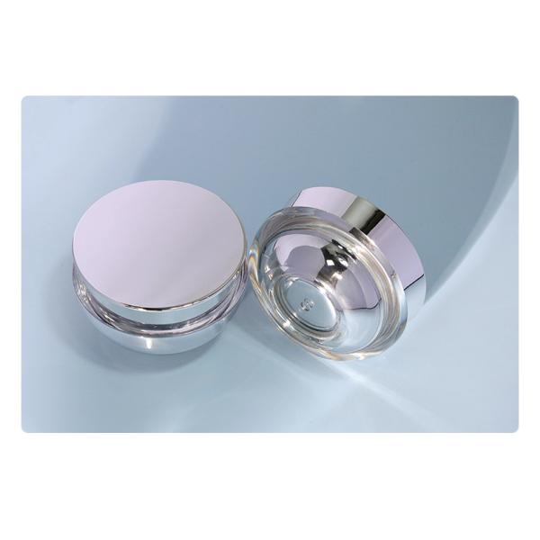 Replaceable Acrylic Bottles 30ml 100ml Silver Plastic Lotion Pump Bottle