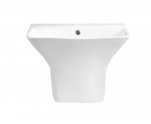 Wholesale Luxury Fashion Design SWM9507-1 Bathroom Half Pedestal Sinks Soild Surface Wall Hung Sinks from china suppliers