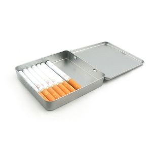 small rectangular tabacco tin box
