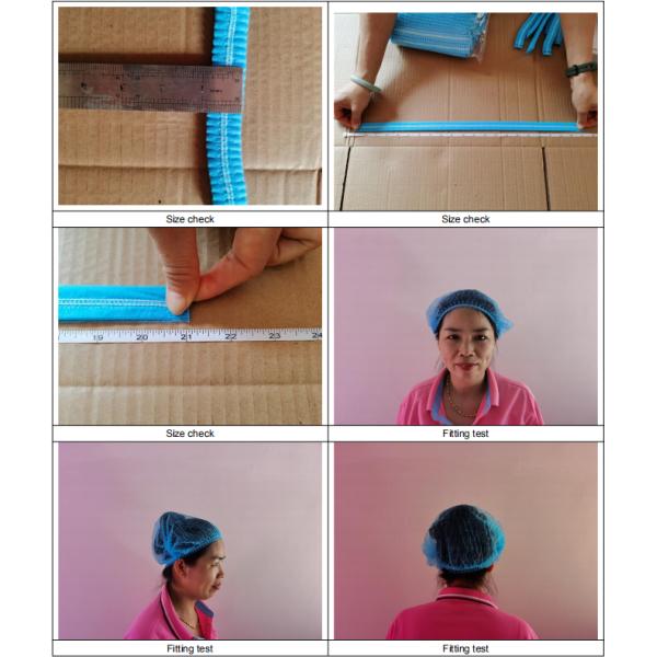 9g 10g 11g Disposable PP Non Woven Mob Cap Colorful