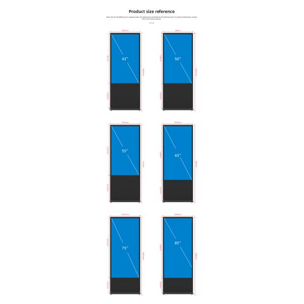 65'' Ultra-Thin Bezel HD LCD Advertising Machine Anti-Explosion Vertical LCD Advertising Player Digital Signage