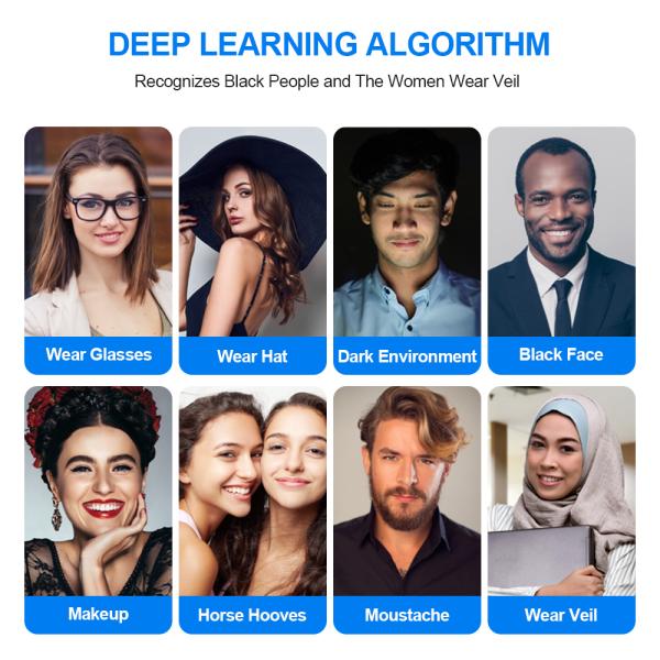 QR CODE Support Linux Face Scanner Attendance System 5 Inch Facial Recognition