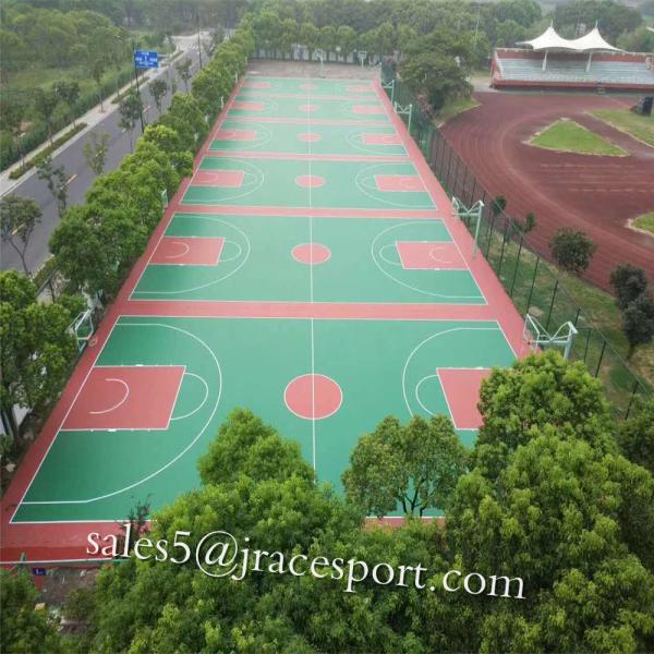 Elastic Bottom Artificial Tennis Court Surfaces Custom Design For College