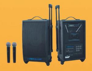 China portable professional trolley speaker/mobile speaker with USB/SD/Guitar/DVD function on sale