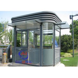 Enviroment Friendly Garden Tempered Glass Prefabricated Guard Booths Beautiful