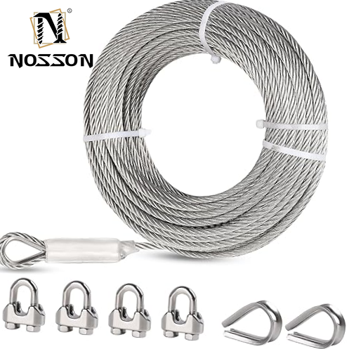 Outdoor Cable Gripper Highly Polished 304 316 Stainless Steel Wire Rope in Customized Color for Various Applications