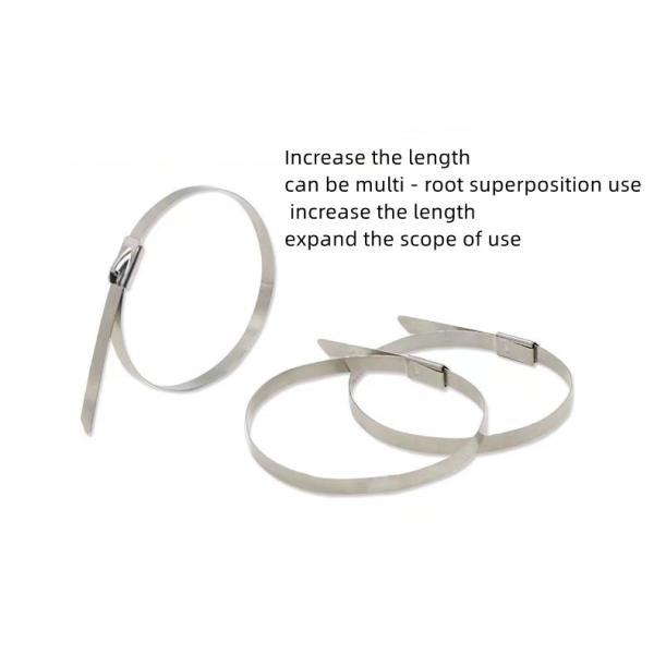 Adjustable 304SS Stainless Steel Cable Ties 300mm OEM