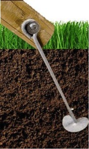 Iso Galvanised Bright 68mm Ground Screw Anchors For Fence Posts