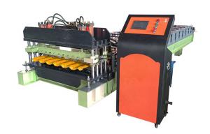 China Colored Steel  Press Step Tile Roll Forming Machine 0-12m/Min on sale