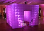 4x4m tube LED light inflatable photo booth for parties n film events