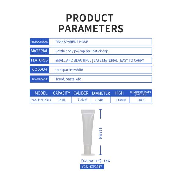 Squeeze Empty Clear Lip Gloss Balm Tube Plastic Cosmetics Container Transparent Air Empty Makeup Packaging