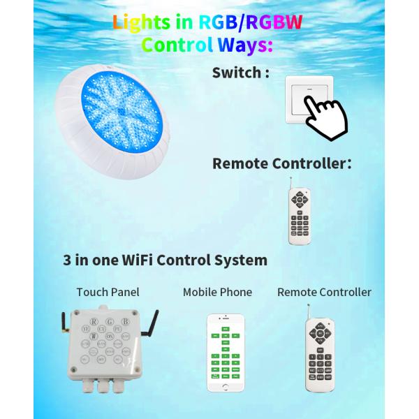 ISO9001 Waterproof Blue LED Swimming Pool Lights Anticorrosive Wall Mounted
