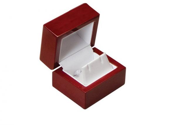 Quality Elegant Style Wooden Jewelry Box Logol Painting Square Environmentally Friendly for sale