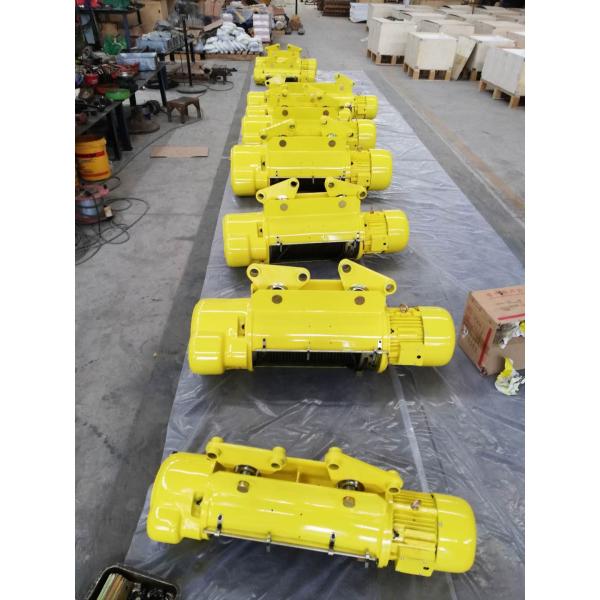 Wire Rope Electric Lifting Hoist Single Girder / Double Girder 220v - 440v Yellow Color