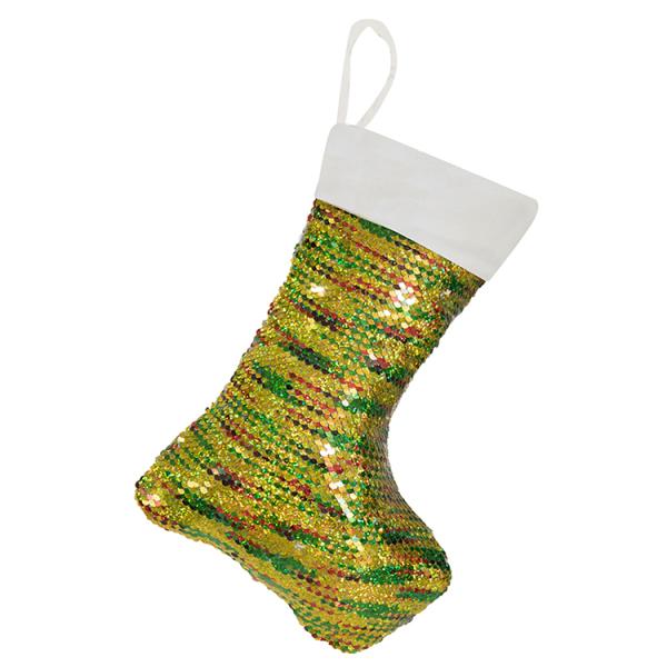 Prosub Sublimation Christmas stocking Custom Printed Logo Sublimate Blank Sequin Christmas Gift Socks