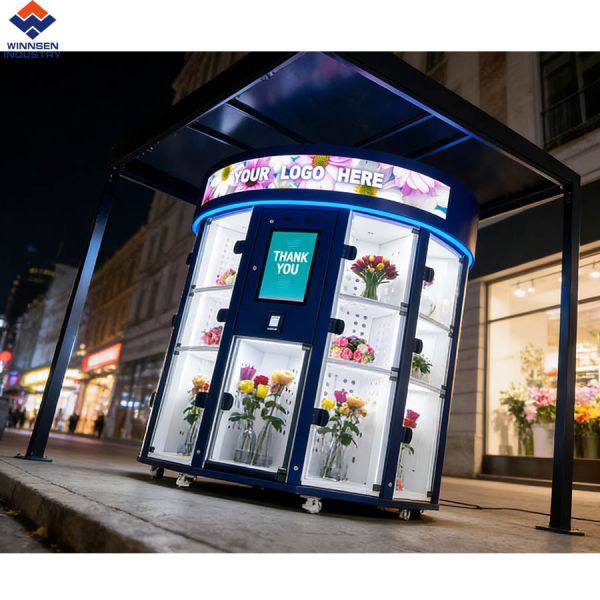 Outdoor Winnsen Smart Flower Vending Locker with Fresh Storage Multi-Color Options