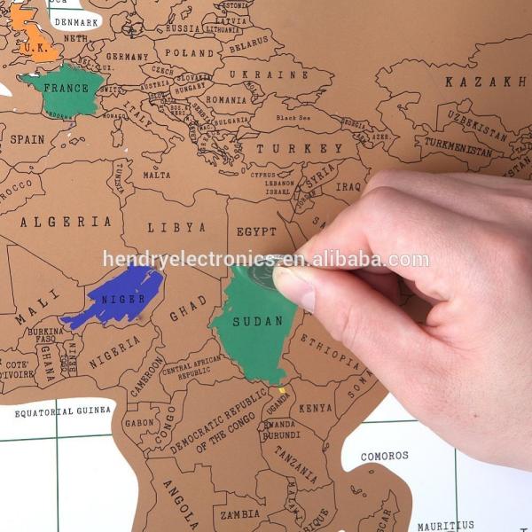 Paper made World Scratch Map,Travel Scratch Map