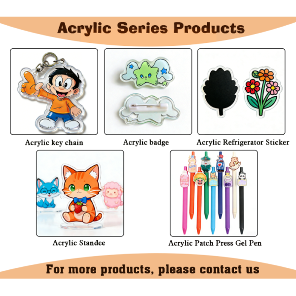 Creative DIY Personalized Cartoon Anime Acrylic Gel Pen Unique Patch Design Rubber Metal Signature Pen for Promotions