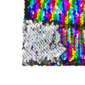 Wholesale Sliver Flip Rainbow Soft Diamond Sequin Luxury Fabric Muslin from china suppliers