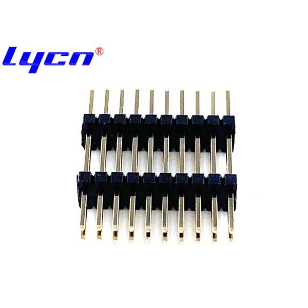 Male 1.27 Mm Pitch Pin Header Connector DIP 180° Current Rating 1.0 AMP