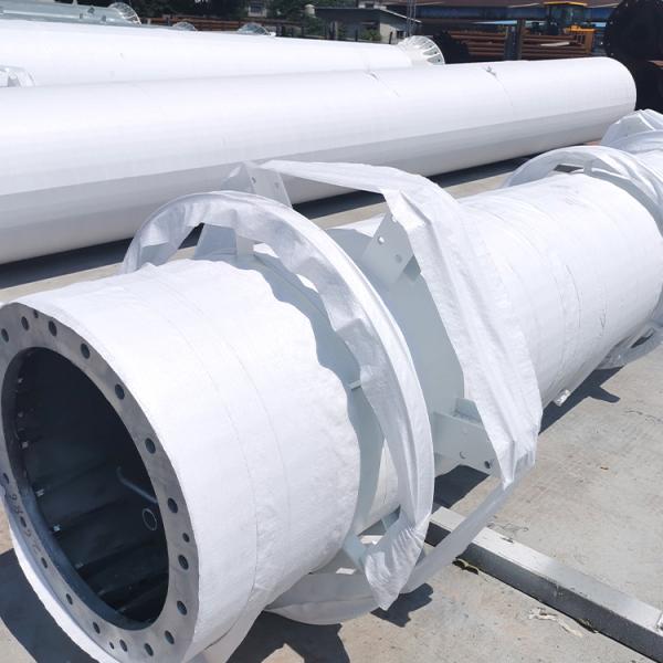 Overhead 30ft Steel Utility Pole Octagonal Electric Transmission