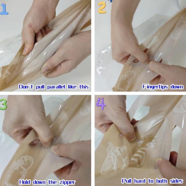Recyclable Reusable Ziplock Plastic Bread Bag Low Moisture For Food Packaging