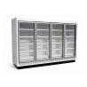 Supermarket Upright Display Cooler with Inner Vertical LED Lights for Ice Cream for sale