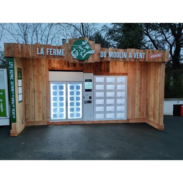 21.5 Inch Touch Screen Locker Vending Machine With Metal Frame Customizable Sticker