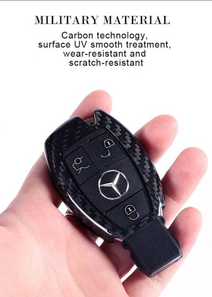 Silky Touching 3k Mercedes Carbon Fiber Key Cover