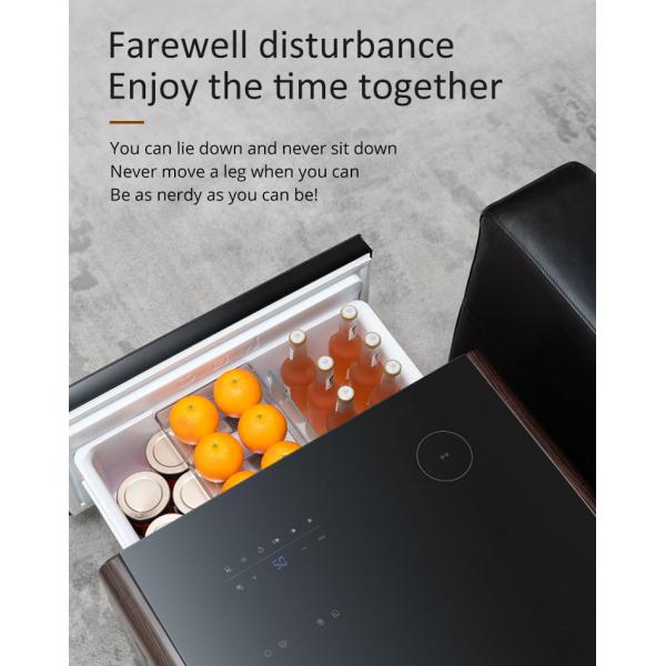 Modernize Your Living Room with This Smart Touch Screen Table Mini Fridge and Charger