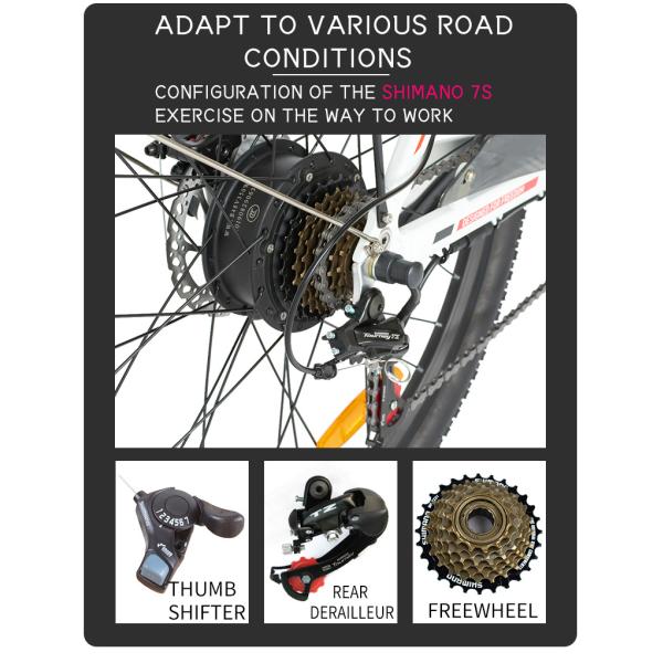 25mph Full Suspension Electric Mountain Bicycles E Bike MTB TSMB02