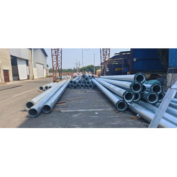 35m Galvanized Triangular Platform 5G WIFI Telecommunication Monopole
