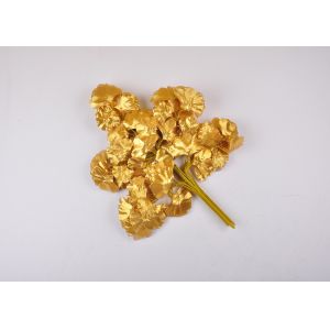 Wholesale Handmade 60cm Golden 25 Leaves Ginkgo Tree Leaves from china suppliers