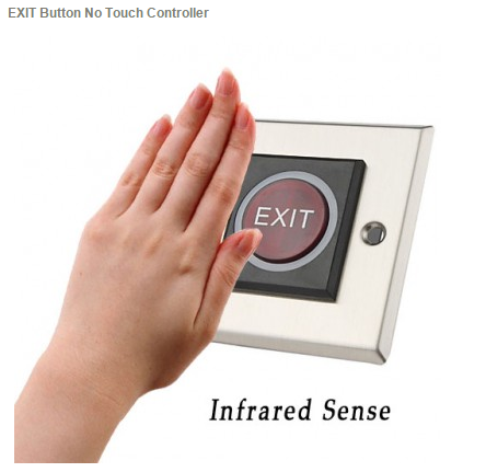 No Touch Push Button Infrared Door Exit Button for Access Control System