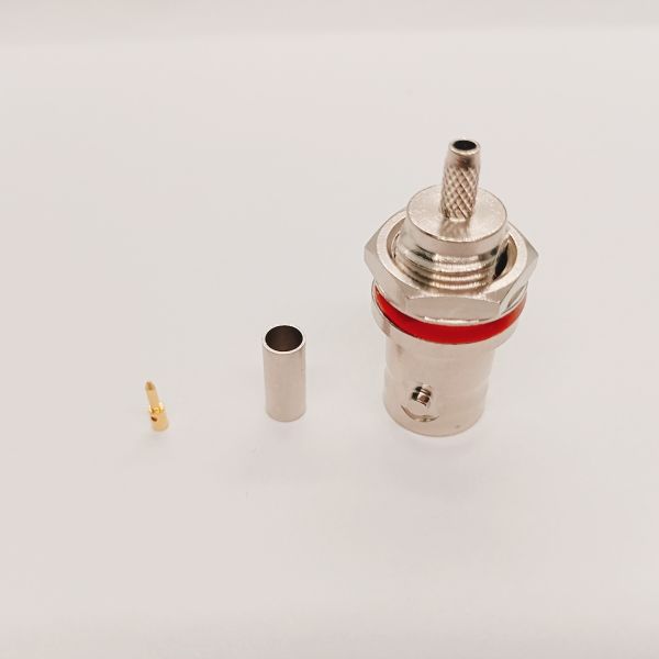 50 ohm BNC Connector with Gold-plated Brass and PTFE Insulator for RF Applications