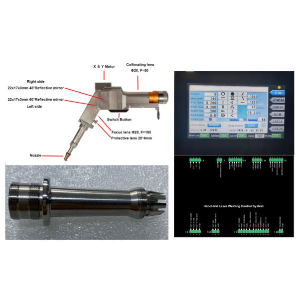 Handheld Double Motor Laser Welding Machine Stores 30 Different Welding Parameters Laser Power Up to 2000w