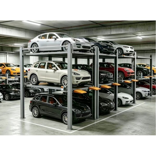 China Hydraulic Driven 3 Level Car Stacker Lift To Maximize Parking Utilization