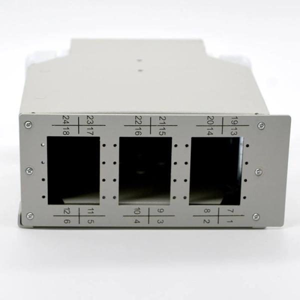Fiber Optic DIN Rail Terminal Box Cold Roll Steel 12 Port 24core to 48Core