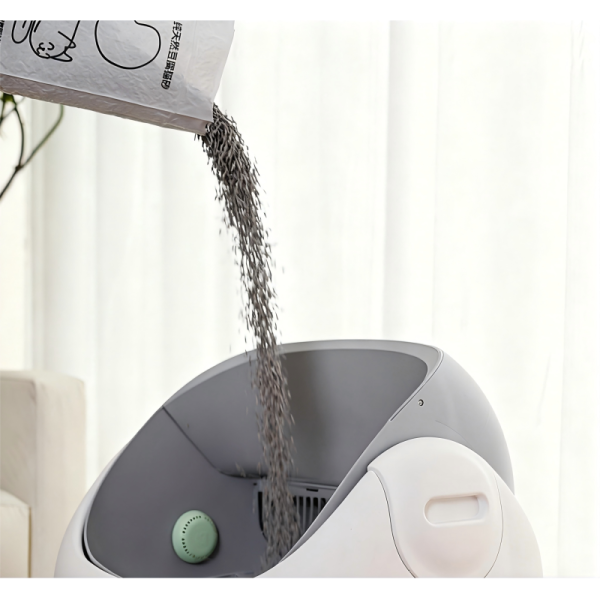 Enclosed Plastic Cat Litter Box Automatic Cleaning Sieve Deodorant Ball Large Capacity Easy Clean for Cats Home Use