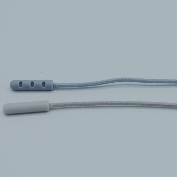 Matte Finish Bungee Garment Button Puller Round Tip Aglet With Cutouts