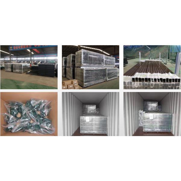 RAL 6005 Dark Green 3D Wire Fence Round Post For Public Building