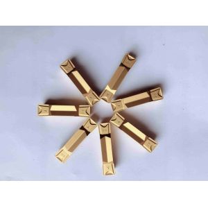 Precision Milling Parting Tool Inserts , Full Radius Grooving Inserts Yellow