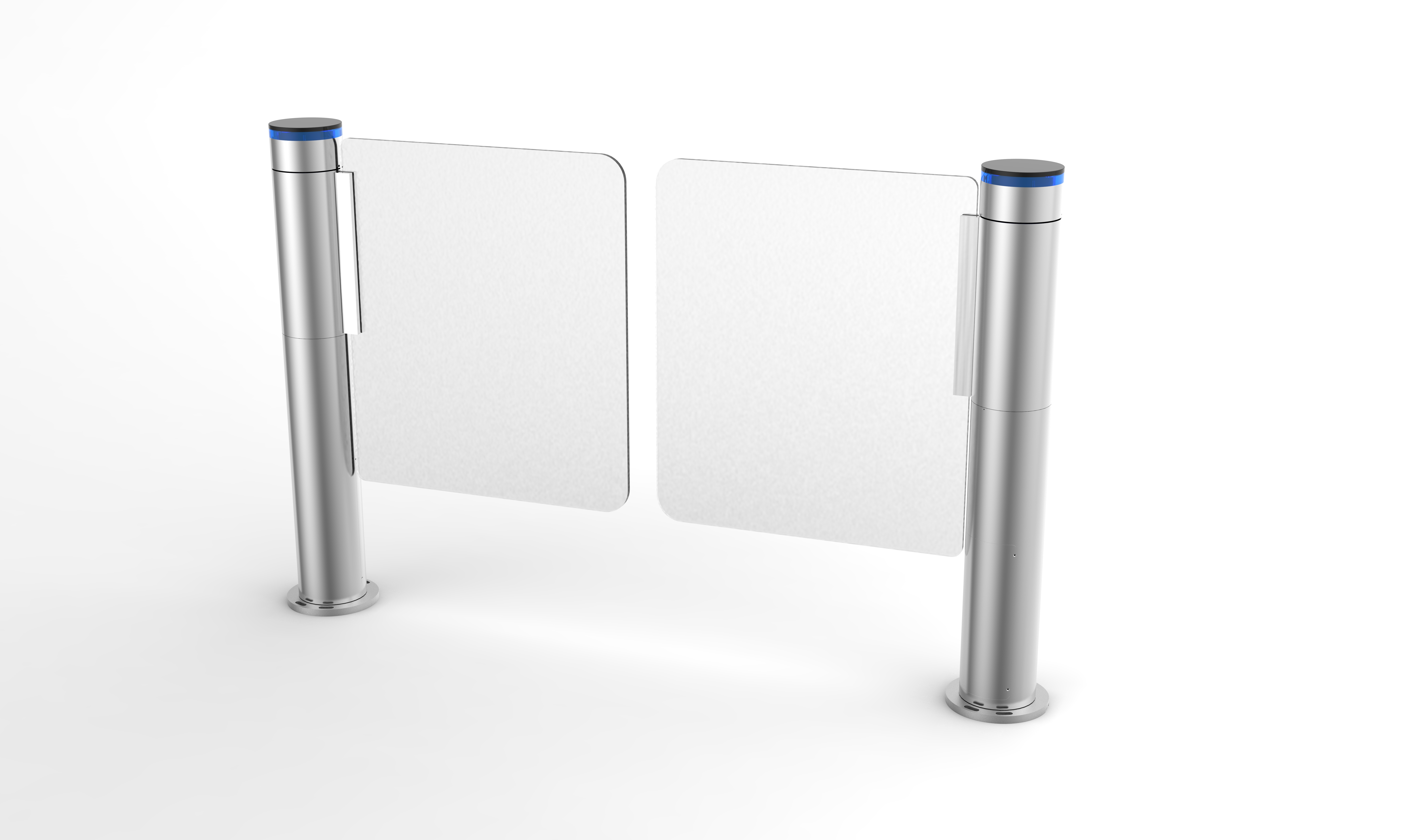141mm Cylindrical Swing Speed Gate Integrated Rapid Access Turnstile Building Security Entry Control