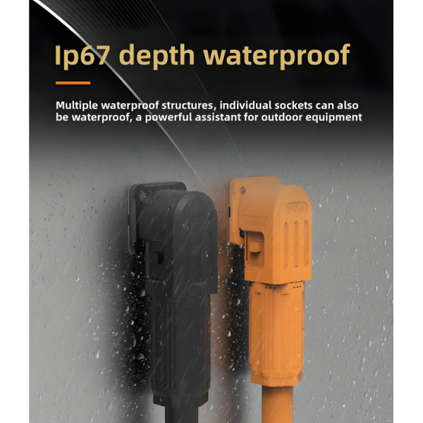 PG50A-OR-IP67 Fixed (Non-Rotatable) Energy Storage Connector - Orange Positive, Stud Mount