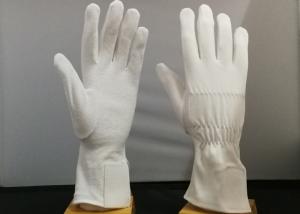 China Combed Yarn Industrial Work Gloves , Heavy Duty Cotton Gloves With Magic Strips on sale