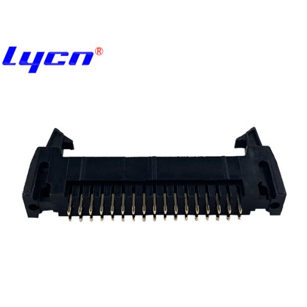 Long Latch Black Header Connector 2.54mm UL94V-0 AU Sn Over Ni